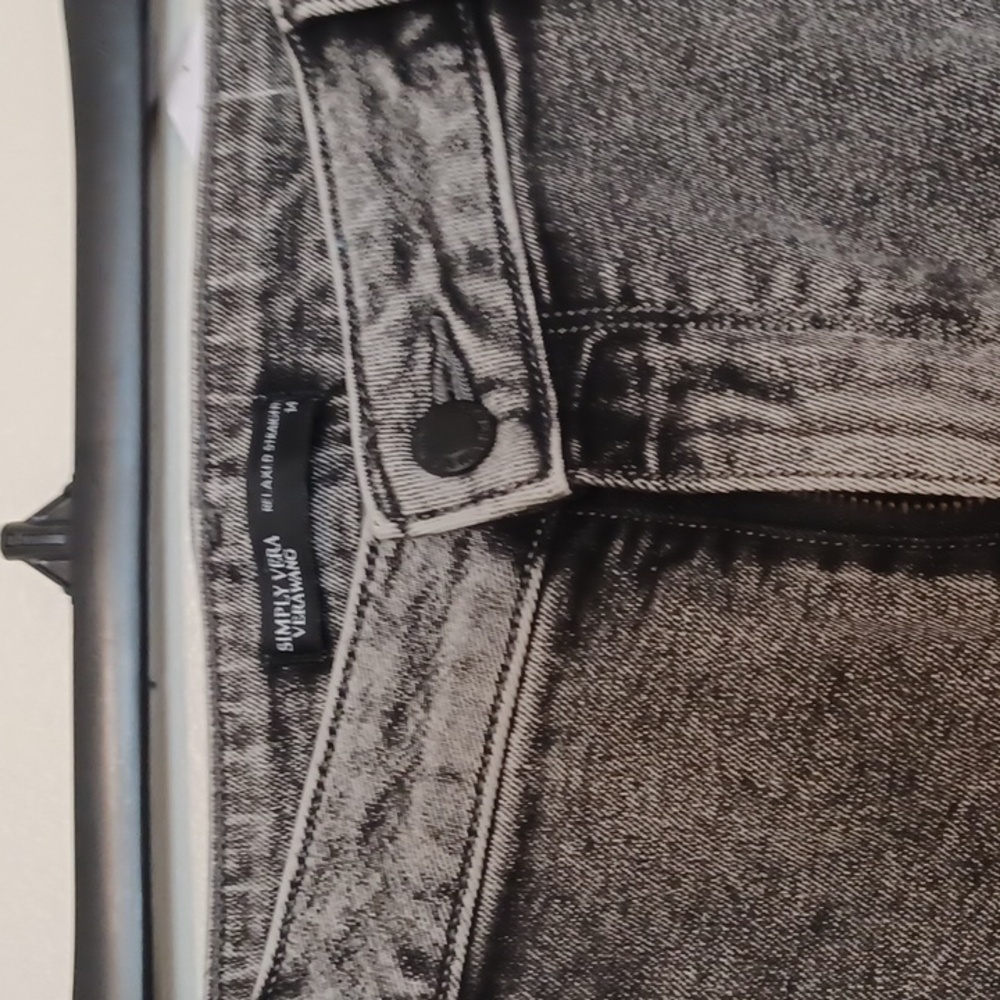 Acid wash straight leg jeans